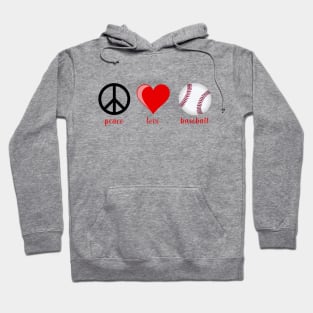 Peace Love and Baseball Hoodie